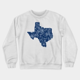 Texas State Map Crewneck Sweatshirt
